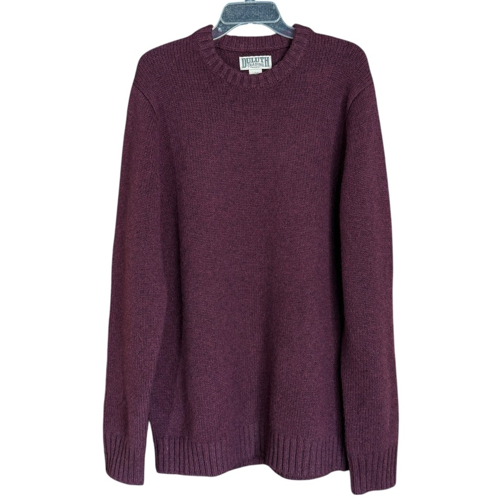 Duluth Trading 100% Shetland Wool Sweater Purple Men’s L Tall